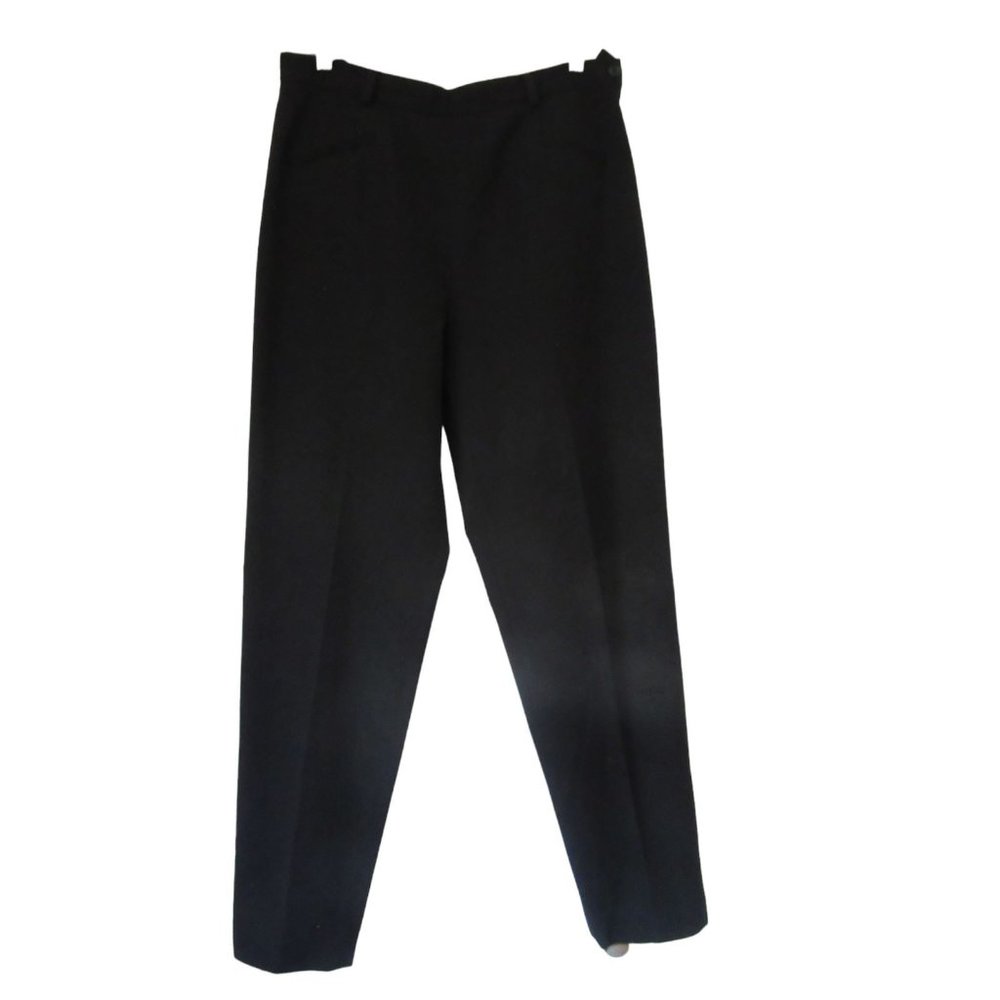 Fabrizio Gianni Stretch Woman Black Dress Pants w Side Zip in Sz 12
